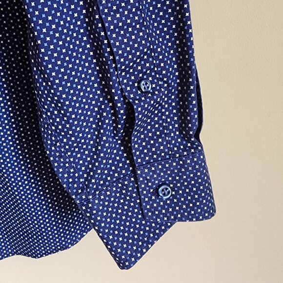 Ben Sherman Tailoring Men's Long Sleeve Button Front Stretch Shirt. Size Large - Picture 5 of 7